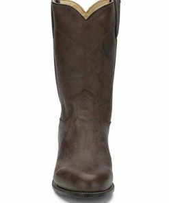 Justin Men's Deerlite Roper Western Boots Dark Brown 14 Justin Men's Deerlite Roper Western Boots Dark Brown -Justin Shop 028081 42 P4