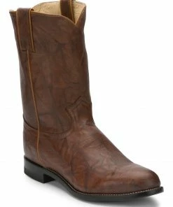 Justin Men's Deerlite Roper Western Boots Dark Brown 19 Justin Men's Deerlite Roper Western Boots Dark Brown -Justin Shop 028081 92 P1