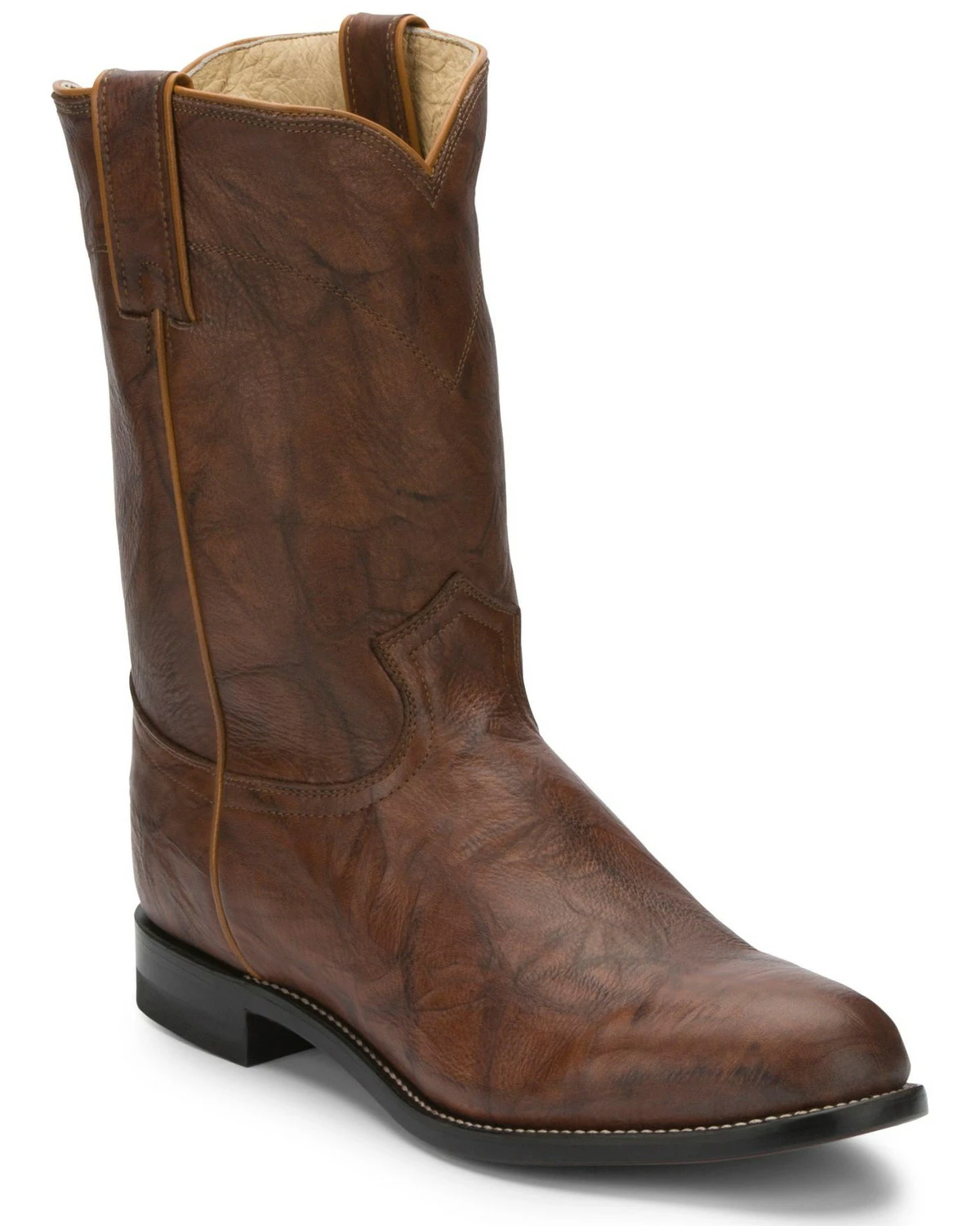 Justin Men's Deerlite Roper Western Boots Dark Brown 11 Justin Men's Deerlite Roper Western Boots Dark Brown - Image 9