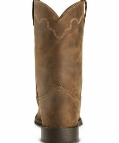 Justin Men's Stampede Roper Western Boots Bay Apache -Justin Shop 028952 G4 BK