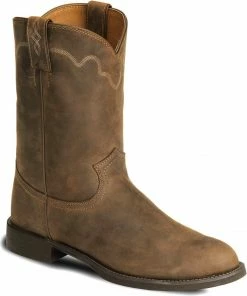 Justin Men's Stampede Roper Western Boots Bay Apache -Justin Shop 028952 G4 P1 1