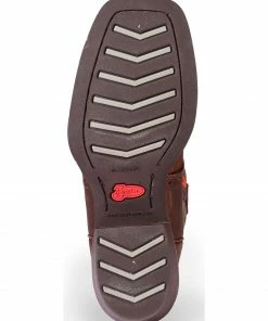 Justin Men's Silver Saddle Vamp Cowboy Boots - Square Toe Whiskey 14 Justin Men's Silver Saddle Vamp Cowboy Boots - Square Toe Whiskey -Justin Shop 036G30 DW BM