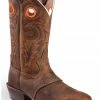 Justin Men's Silver Saddle Vamp Cowboy Boots - Square Toe Whiskey -Justin Shop 036G30 DW P1