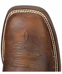 Justin Men's Silver Saddle Vamp Cowboy Boots - Square Toe Whiskey 15 Justin Men's Silver Saddle Vamp Cowboy Boots - Square Toe Whiskey -Justin Shop 036G30 DW TP