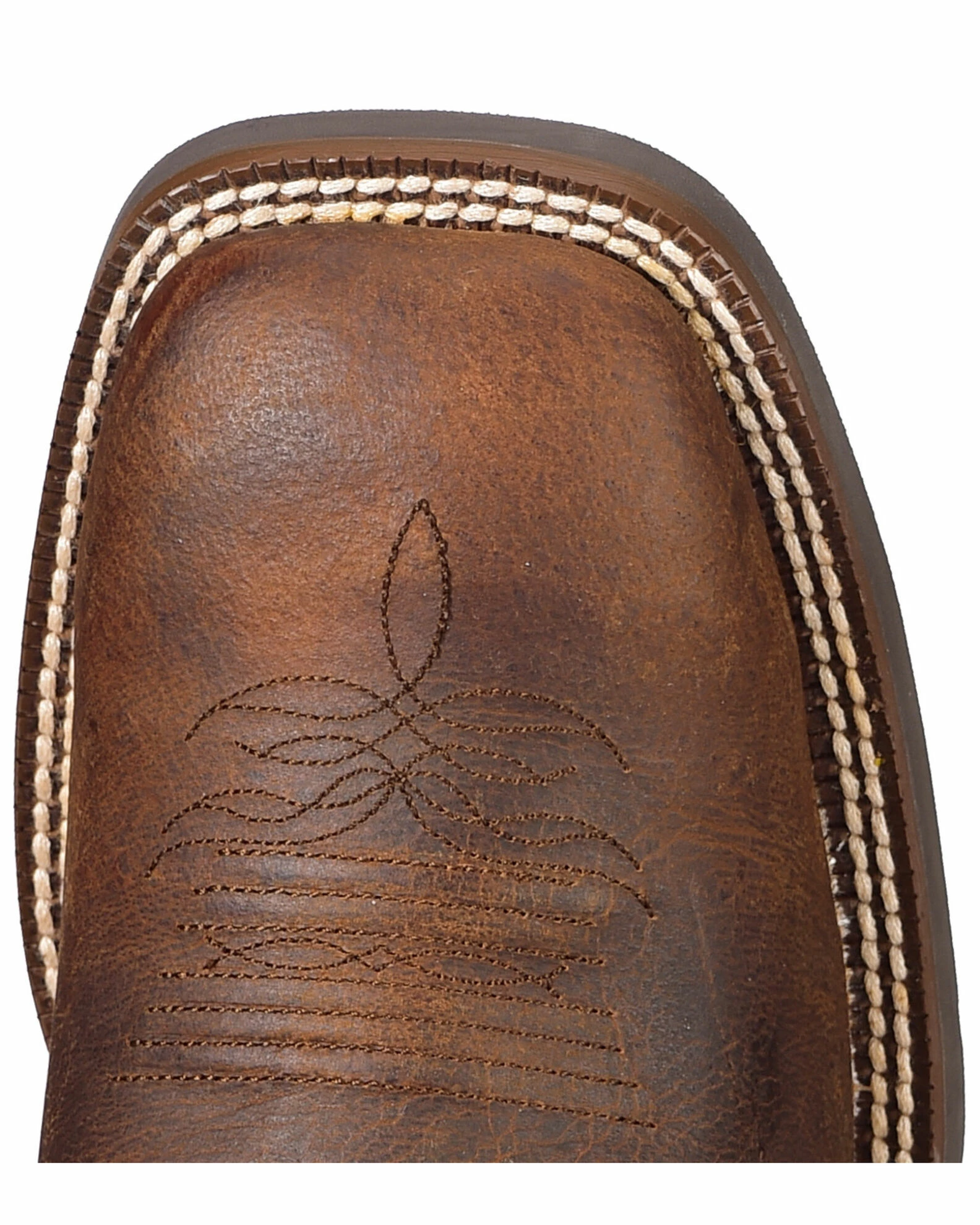 Justin Men's Silver Saddle Vamp Cowboy Boots - Square Toe Whiskey 8 Justin Men's Silver Saddle Vamp Cowboy Boots - Square Toe Whiskey - Image 6