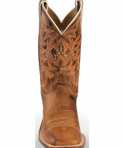 Justin Men's Bent Rail Square Toe Western Boots Brown -Justin Shop 036N45 41 FT