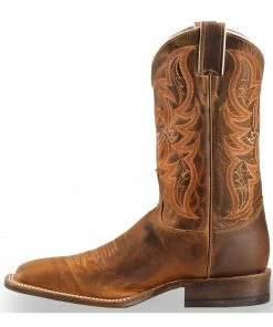 Justin Men's Bent Rail Square Toe Western Boots Brown -Justin Shop 036N45 41 LT