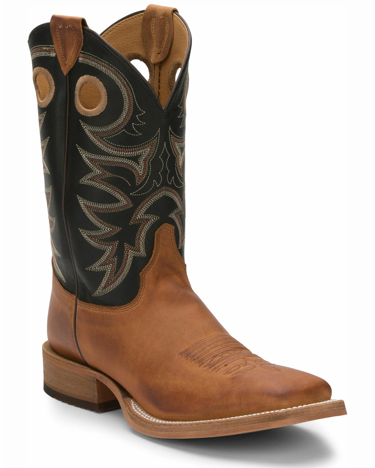 Justin Men's Caddo Copper Brown Bent Rail Cowboy Boots - Square Toe 2 Justin Men's Caddo Copper Brown Bent Rail Cowboy Boots - Square Toe
