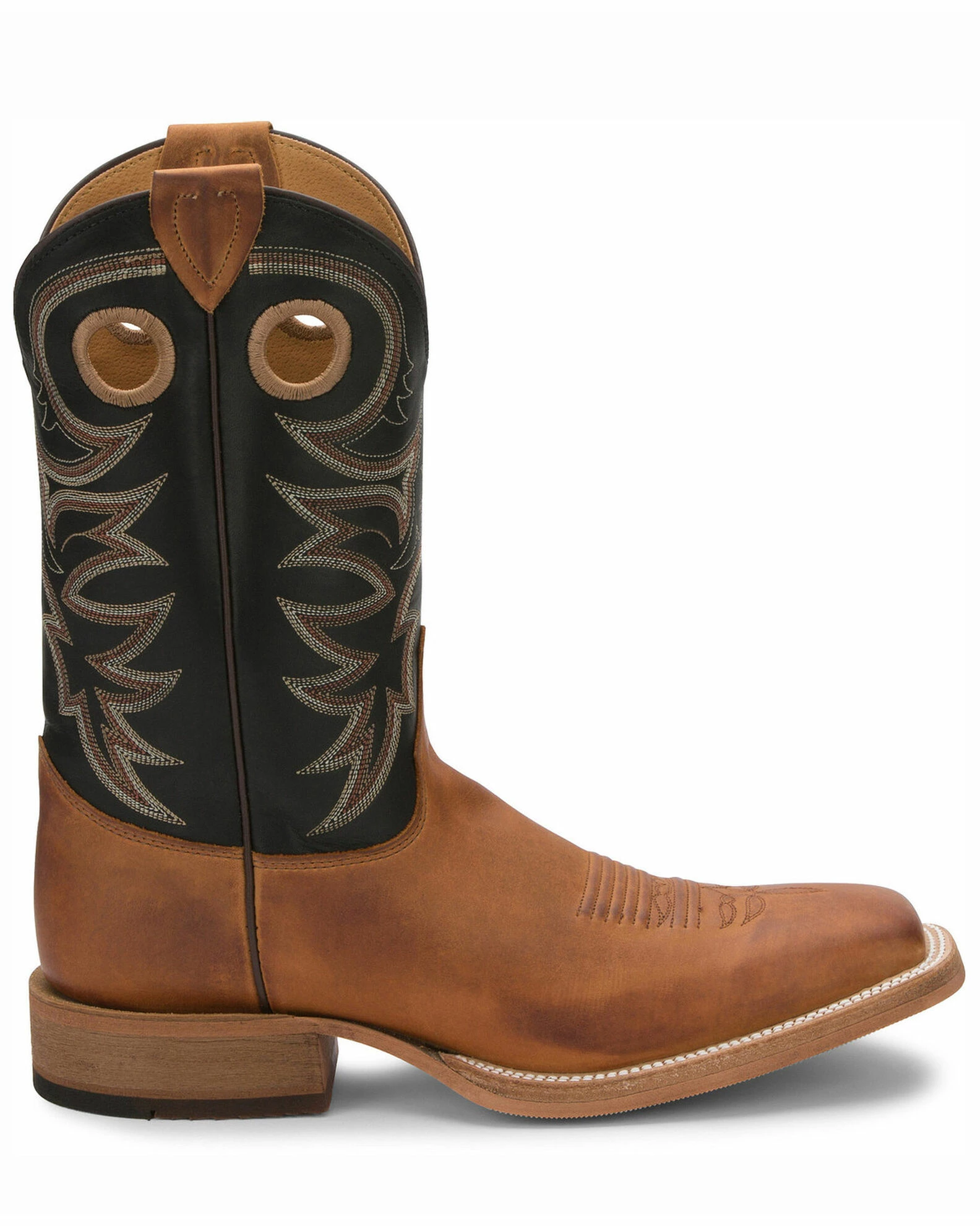 Justin Men's Caddo Copper Brown Bent Rail Cowboy Boots - Square Toe 3 Justin Men's Caddo Copper Brown Bent Rail Cowboy Boots - Square Toe - Image 2