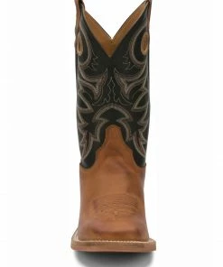 Justin Men's Caddo Copper Brown Bent Rail Cowboy Boots - Square Toe 12 Justin Men's Caddo Copper Brown Bent Rail Cowboy Boots - Square Toe -Justin Shop 036P11 35 P5