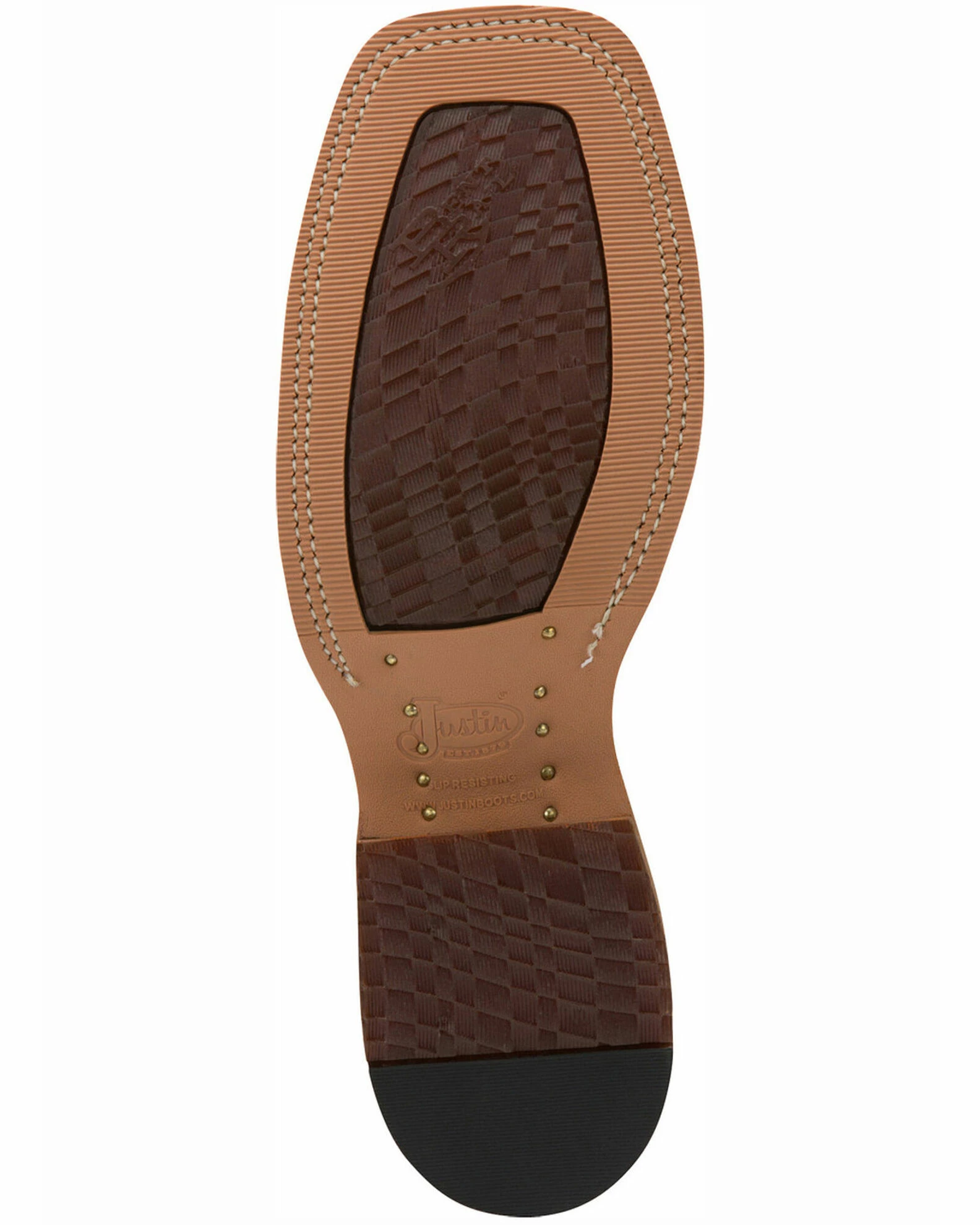 Justin Men's Caddo Copper Brown Bent Rail Cowboy Boots - Square Toe 8 Justin Men's Caddo Copper Brown Bent Rail Cowboy Boots - Square Toe - Image 7