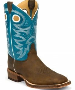 Justin Men's Bent Rail Western Boots Copper