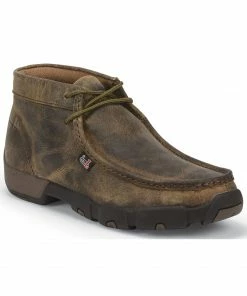 Justin Men's Driver Mocs Brown