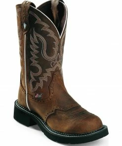 Justin Gypsy Women's Inji Aged Bark Cowgirl Boots - Round Toe