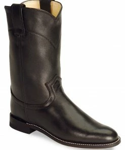 Justin Women's Original Black Roper Boots - Round Toe
