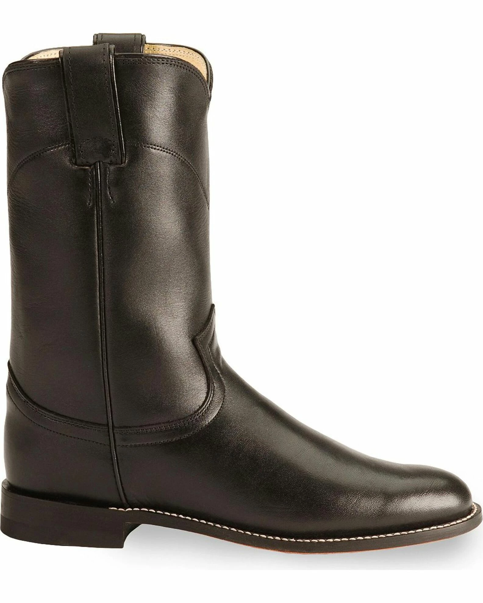 Justin Women's Original Black Roper Boots - Round Toe 4 Justin Women's Original Black Roper Boots - Round Toe - Image 2