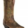 Justin Women's 12" Square Toe Stampede Western Boots Sorrel -Justin Shop 045E79 PH P1