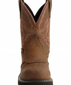 Justin Gypsy Women's Wanette 8" Brown EH Work Boots - Steel Toe Aged Bark -Justin Shop 045N66 BR FT