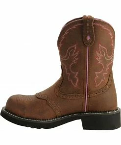 Justin Gypsy Women's Wanette 8" Brown EH Work Boots - Steel Toe Aged Bark -Justin Shop 045N66 BR LT