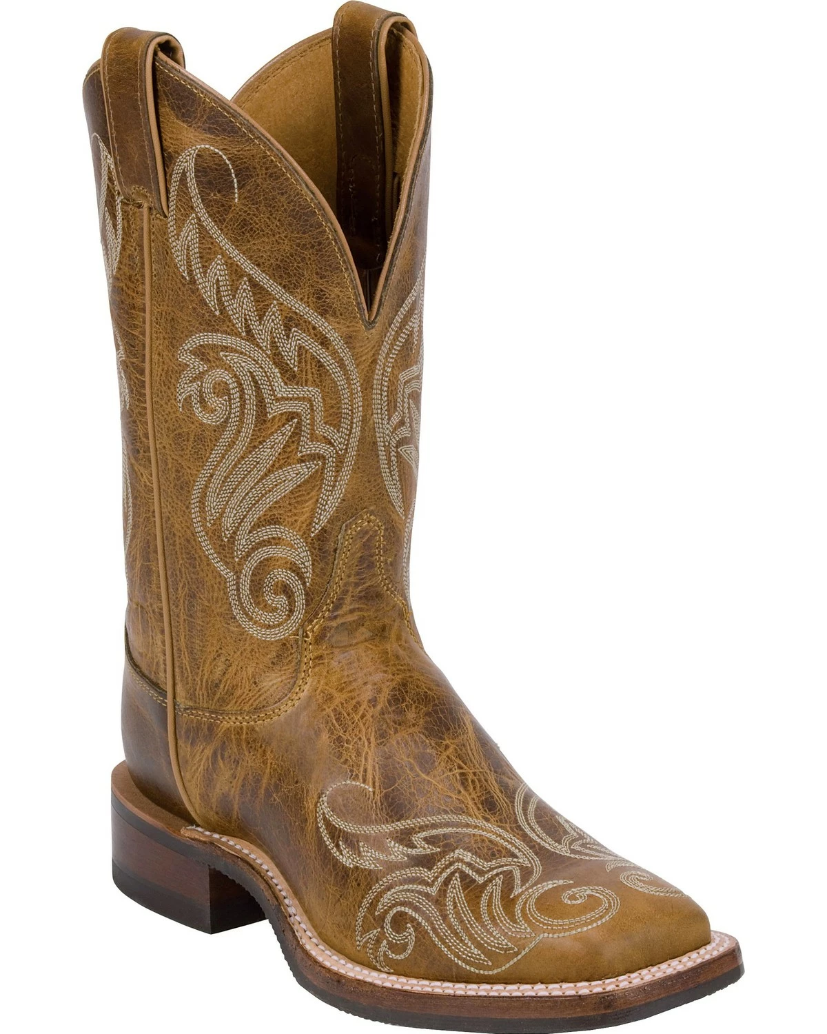 Justin Bent Rail Women's Damiana Square Toe Western Boots Tan 4 Justin Bent Rail Women's Damiana Square Toe Western Boots Tan - Image 2