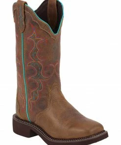 Justin Gypsy Women's Square Toe Western Boots Tan