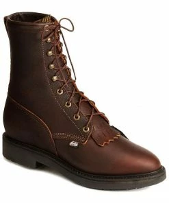 Justin Men's Lace Up Work Boots Bark -Justin Shop 050243 220 P1