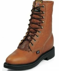 Justin Men's Lace Up Work Boots Bark -Justin Shop 050243 41 P1