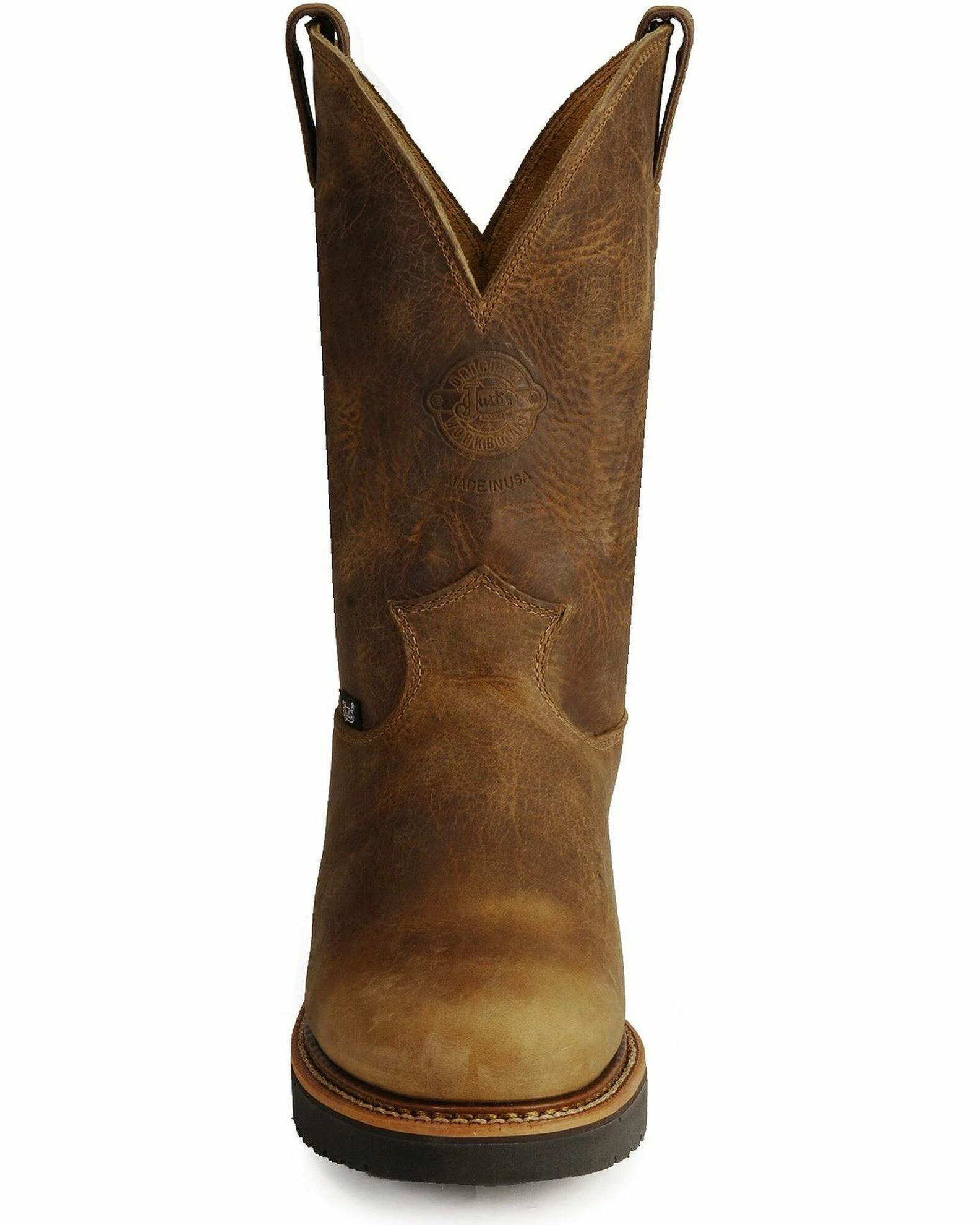 Justin Men's J-Max Blueprint Bay Gaucho EH Pull-On Work Boots - Soft Toe Chocolate 6 Justin Men's J-Max Blueprint Bay Gaucho EH Pull-On Work Boots - Soft Toe Chocolate - Image 4