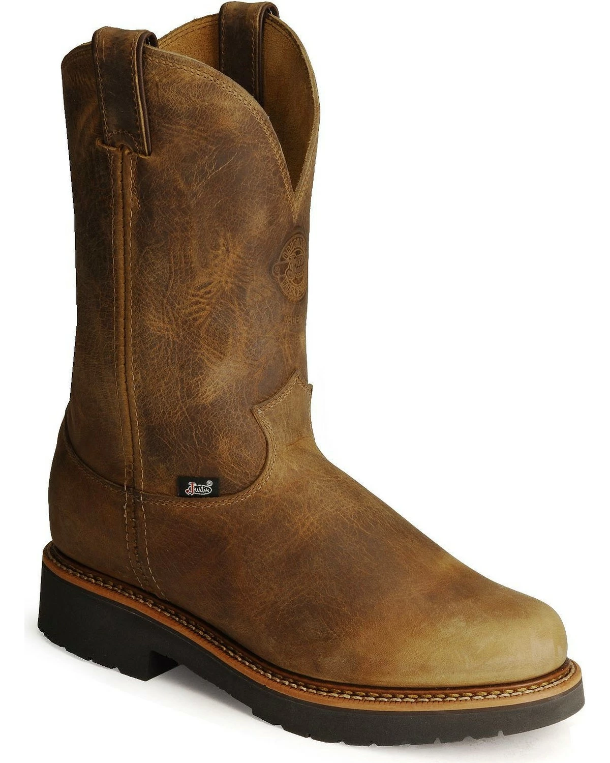 Justin Men's J-Max Blueprint Bay Gaucho EH Pull-On Work Boots - Soft Toe Chocolate 10 Justin Men's J-Max Blueprint Bay Gaucho EH Pull-On Work Boots - Soft Toe Chocolate - Image 8