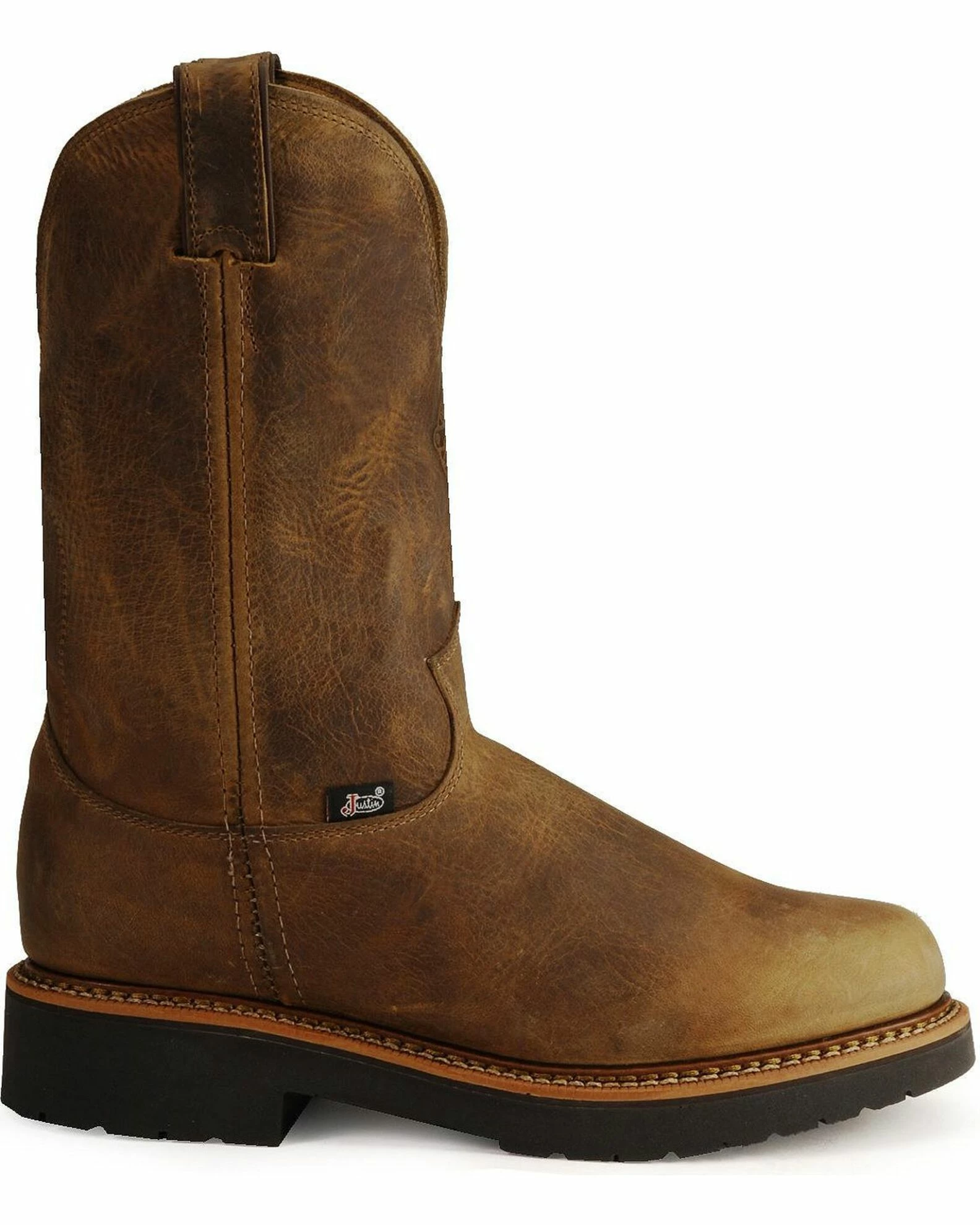 Justin Men's J-Max Blueprint Bay Gaucho EH Pull-On Work Boots - Soft Toe Chocolate 4 Justin Men's J-Max Blueprint Bay Gaucho EH Pull-On Work Boots - Soft Toe Chocolate - Image 2