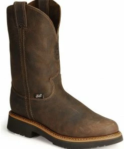 Justin Men's J-Max Blueprint Bay Gaucho EH Pull-On Work Boots - Soft Toe Chocolate 19 Justin Men's J-Max Blueprint Bay Gaucho EH Pull-On Work Boots - Soft Toe Chocolate -Justin Shop 050B43 47 P1