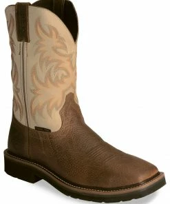 Justin Men's Stampede 11" Steel Toe Western Work Boots Copper -Justin Shop 050B85 56 P1 1