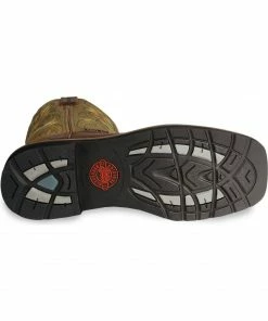 Justin Men's Stampede 11" Steel Toe Western Work Boots Waxed Brn -Justin Shop 050B87 XN BM