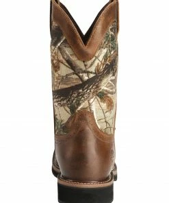 Justin Men's Stampede Camo Waterproof Work Boots Camouflage -Justin Shop 050B95 L5 BK