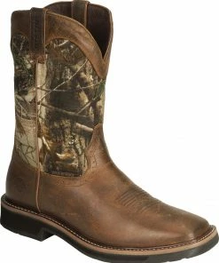 Justin Men's Stampede Camo Waterproof Work Boots Camouflage -Justin Shop 050B95 L5 P1 1