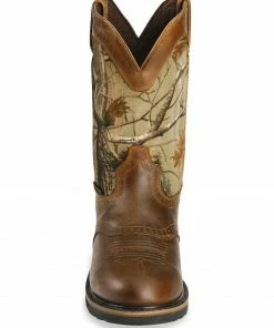 Justin Men's Stampede Waterproof Work Boots Camouflage -Justin Shop 050B96 L5 FT