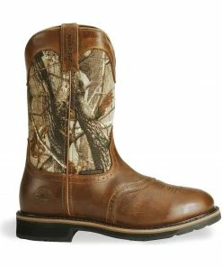 Justin Men's Stampede Waterproof Work Boots Camouflage -Justin Shop 050B96 L5 LT
