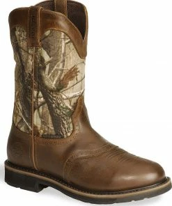 Justin Men's Stampede Waterproof Work Boots Camouflage