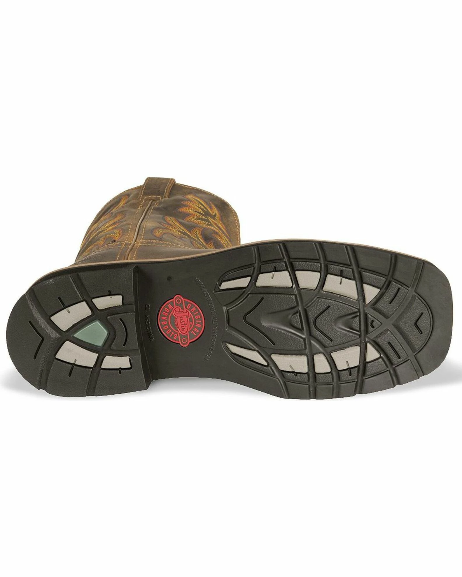 Justin Men's Stampede Driller Waterproof Work Boots - Plain Toe Tan 7 Justin Men's Stampede Driller Waterproof Work Boots - Plain Toe Tan - Image 5