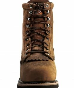 Justin Men's Wyoming Waterproof 8" Lace-Up Work Boots Brown -Justin Shop 050D00 41 FT