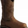 Justin Men's Wyoming Waterproof Internal Met Guard Pull-On Work Boots Brown -Justin Shop 050D01 41 P1