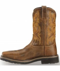 Justin Men's Stampede Handler Electrical Hazard Work Boots - Composite Toe Tan -Justin Shop 050D18 22 LT