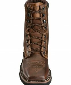 Justin Men's Stampede Pulley 8" Lace-Up Work Boots - Steel Toe -Justin Shop 050E10 GM FT