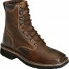 Justin Men's Stampede Pulley 8" Lace-Up Work Boots - Steel Toe -Justin Shop 050E10 GM P1
