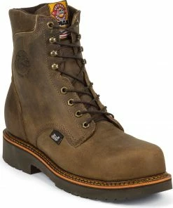 Justin Men's J-Max 8" Blueprint Bay Apache Lace-Up EH Work Boots - Composite Toe