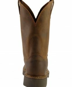 Justin Men's 11" Rugged Western Work Boots Chocolate -Justin Shop 050F07 47 BK