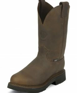 Justin Men's J-Max Rugged Bay Gaucho Pull-On Work Boots -Justin Shop 050F08 47 LT
