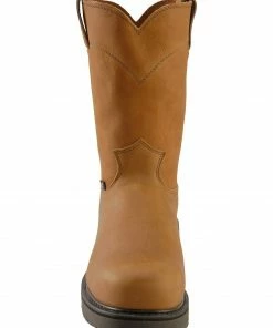 Justin Men's Utah Western Pull-On Work Boots Aged Bark -Justin Shop 050F09 BR FT