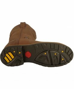 Justin Men's Drywall Waterproof Pull-On Work Boots - Steel Toe Brown -Justin Shop 050F24 41 BM