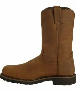 Justin Men's Drywall Waterproof Pull-On Work Boots - Steel Toe Brown -Justin Shop 050F24 41 LT
